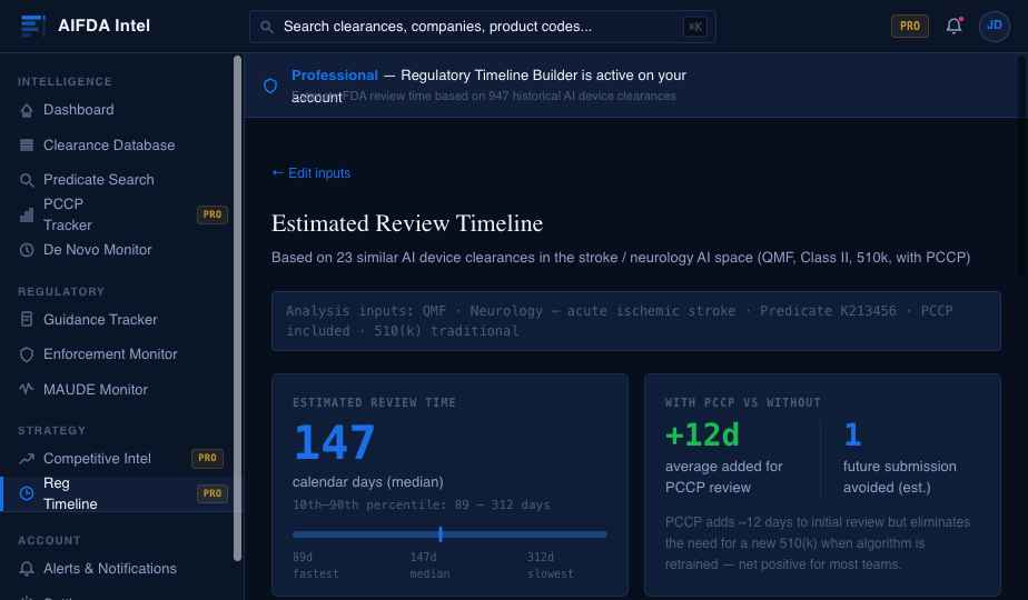 Regulatory Timeline Builder screen
